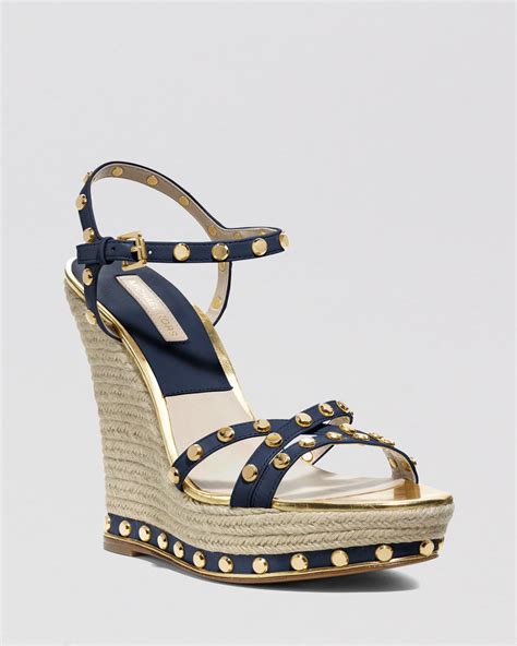 michael kors espadrilles blue|michael kors espadrille heels.